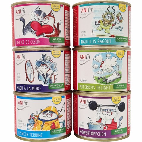 Kat Natvoer Proefpakket kat 200g 1 set met verschillende soorten natvoer en testpakketten -4- Anifit
