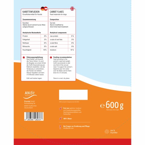 Hond Accessories B.A.R.F. Vlokken Wortelvlokken 600g 1 Stuk -3- Anifit